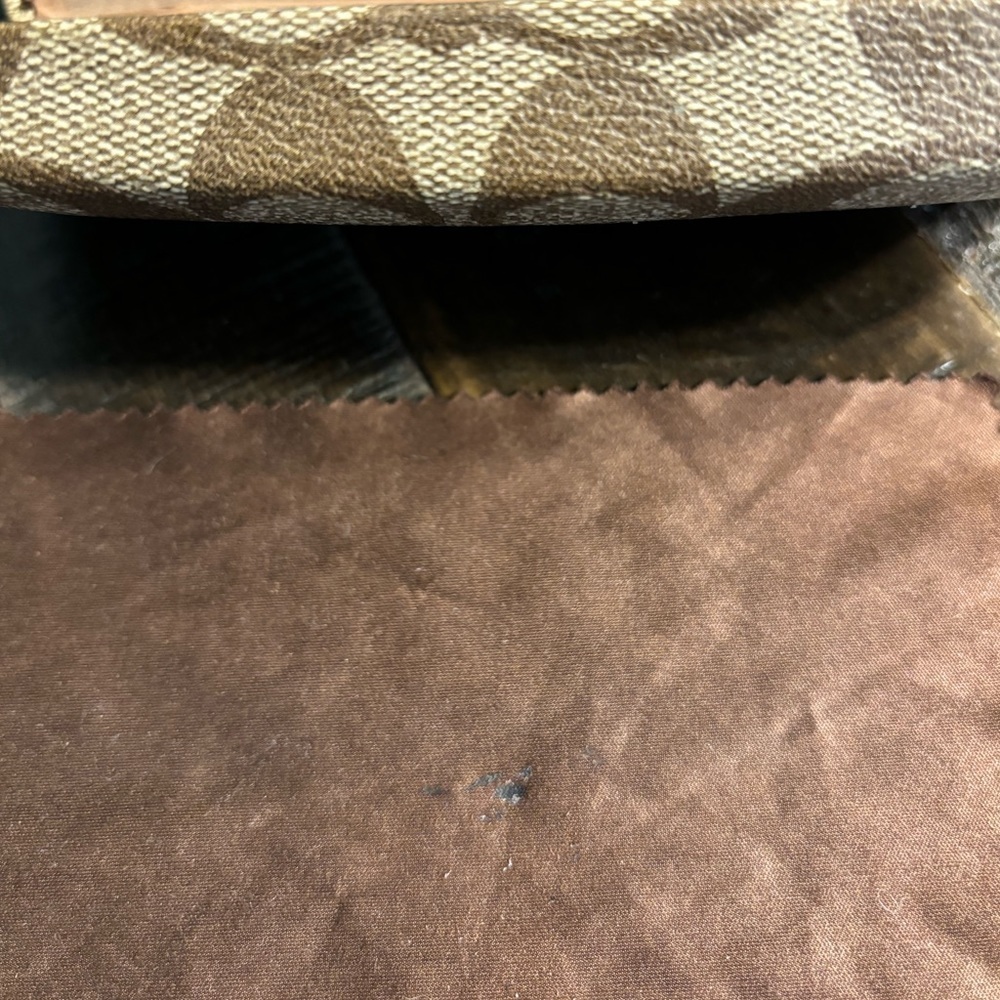Coach Tan and Brown Patterned Eye Glass Case - Picture 3 of 5